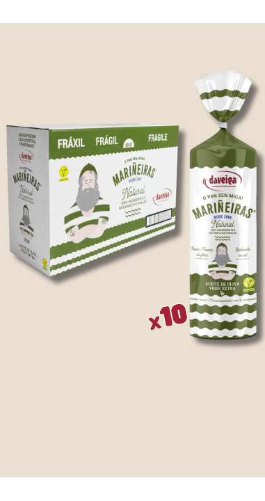 Tostas de pan MARIÑEIRAS® con aceite de oliva virgen extra