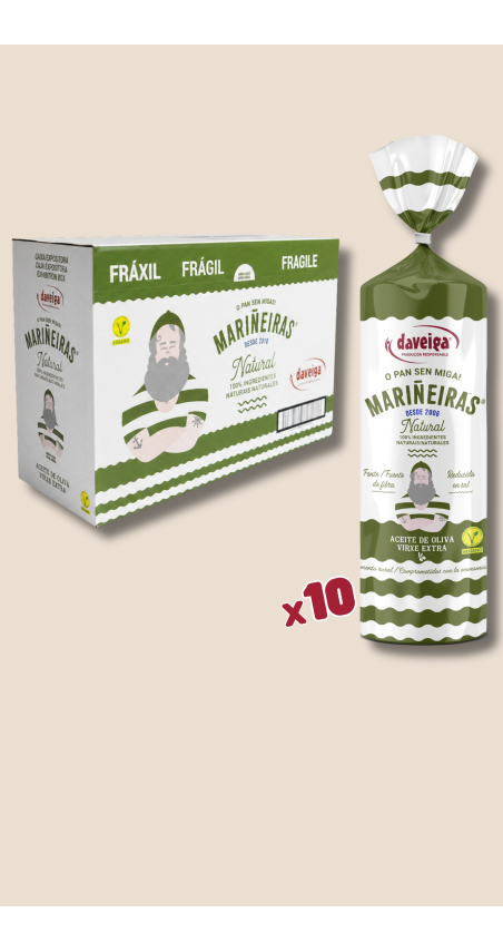 Tostas de pan MARIÑEIRAS® con aceite de oliva virgen extra