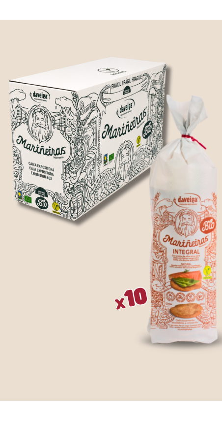 Comprar Tostas de pan "MARIÑEIRAS" BIO Integral 100%.
