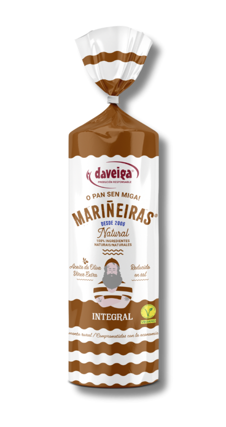Tostas de pan MARIÑEIRAS integral 100%.