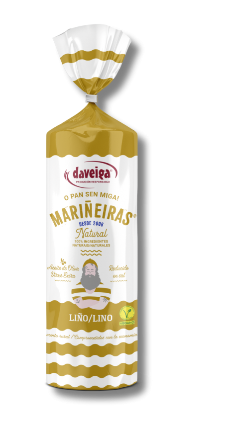 Tostas de pan MARIÑEIRAS con semillas de Lino.