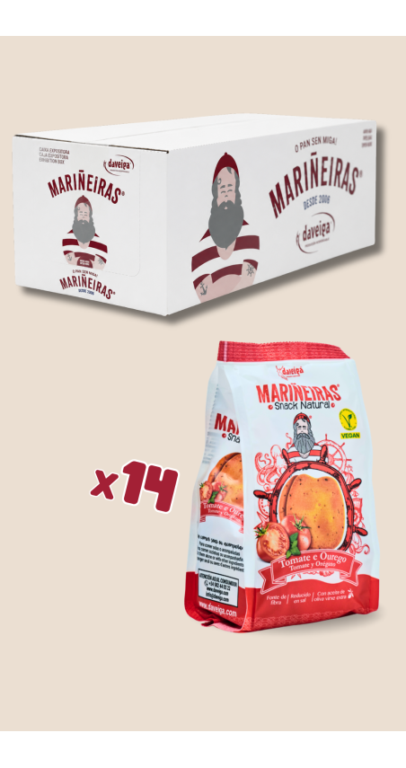 Tostas de pan MARIÑEIRAS® con tomate e ourego